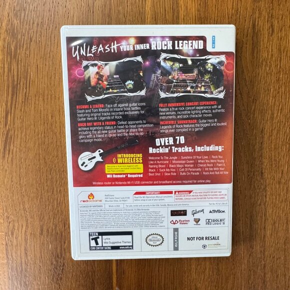GUITAR HERO III 3 Nintendo Wii Legends Of Rock Bundle Game & Controller Box EUC - Picture 12 of 13